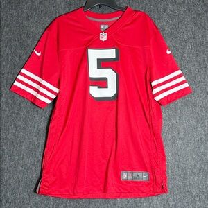 Nike Trey Lance‎ #5 San Francisco 49ers NFL Jersey Large Red